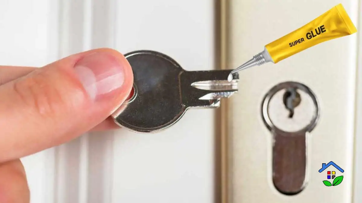 Attach the broken key to its original position using glue